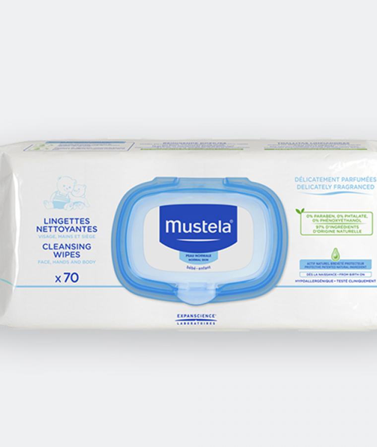 Mustela cleansing wipes for babies with normal skin